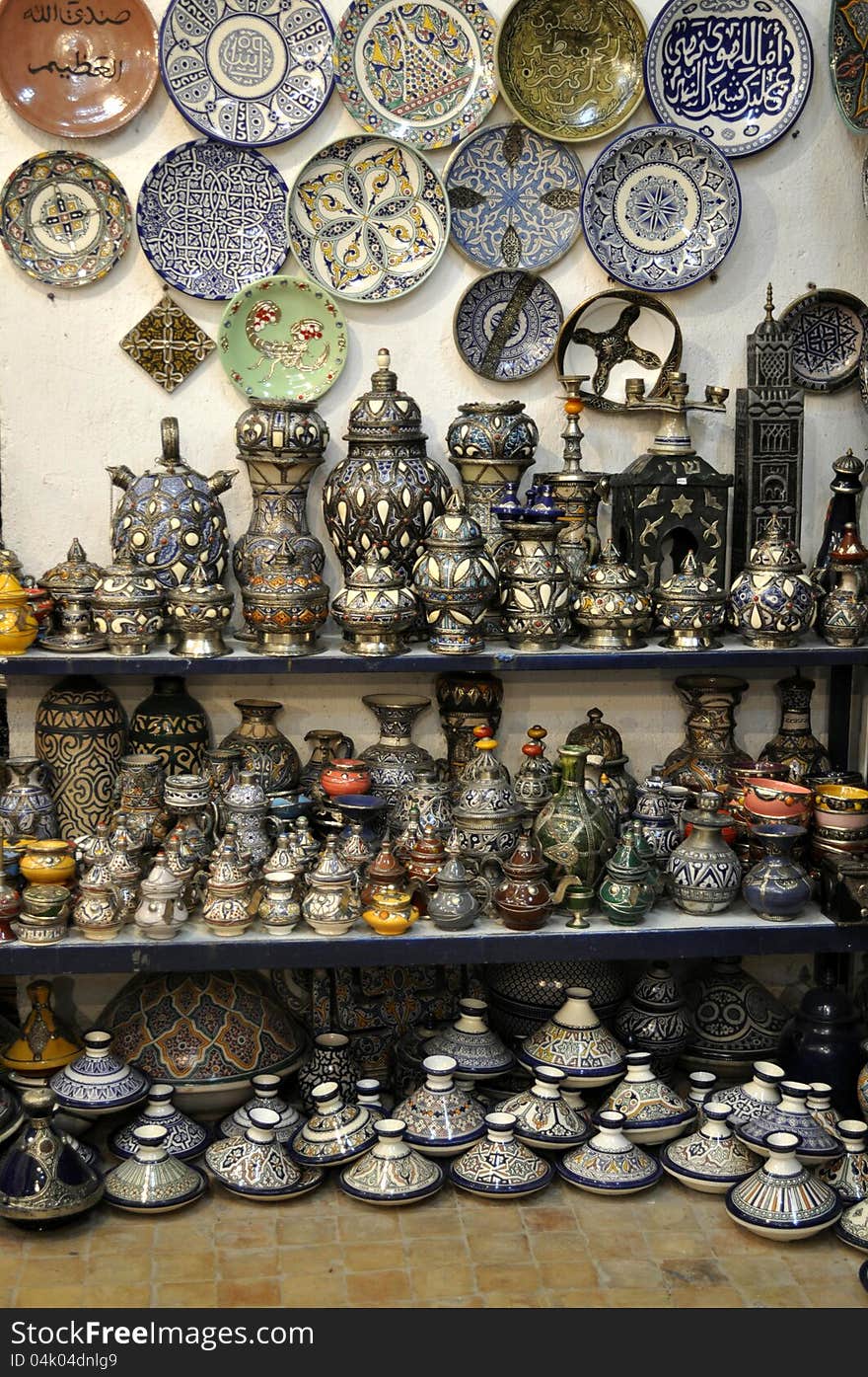 Beautiful Handmade Ceramic Objects For Souvenirs In Morocco. Beautiful Handmade Ceramic Objects For Souvenirs In Morocco