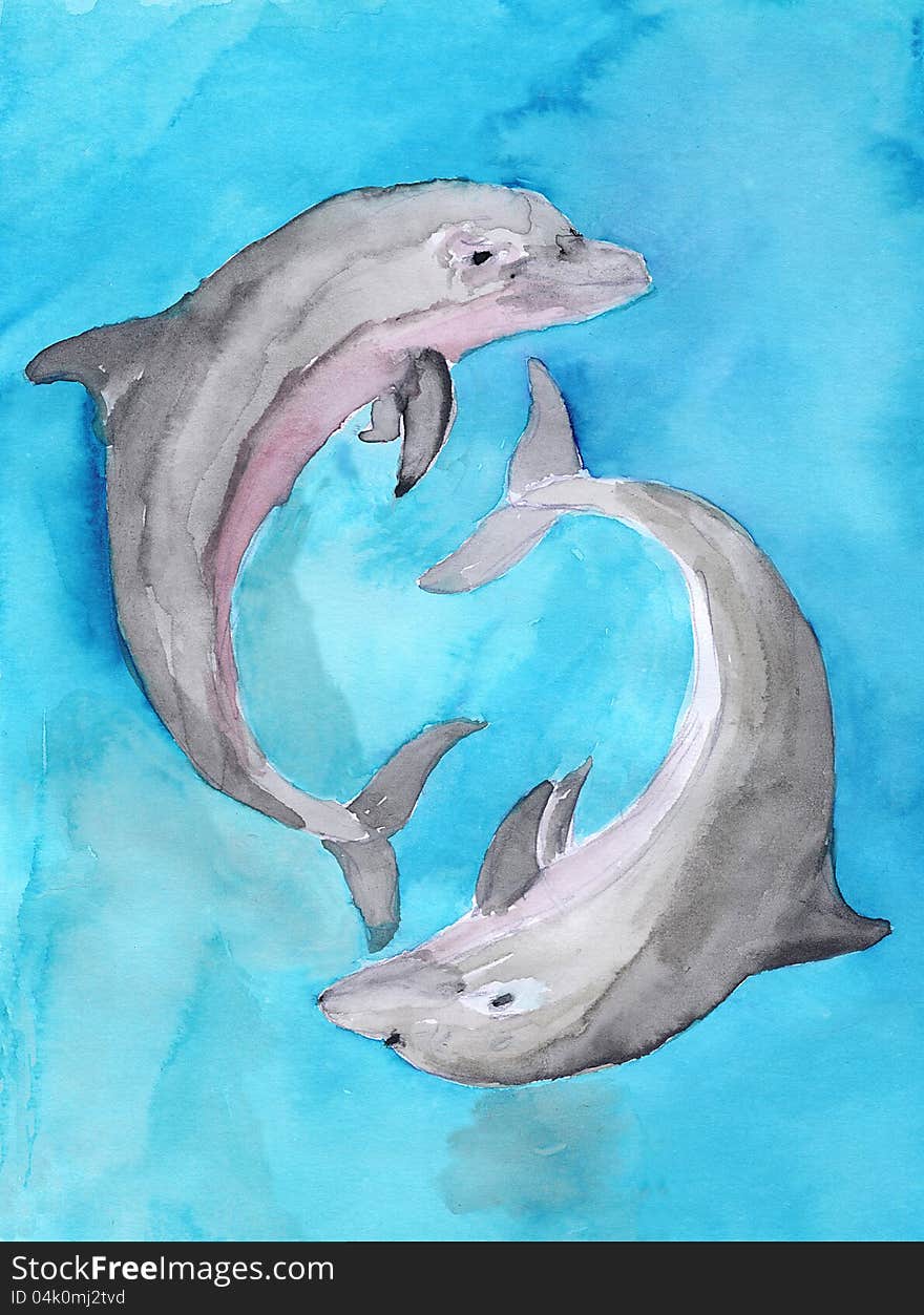 Two dolphins