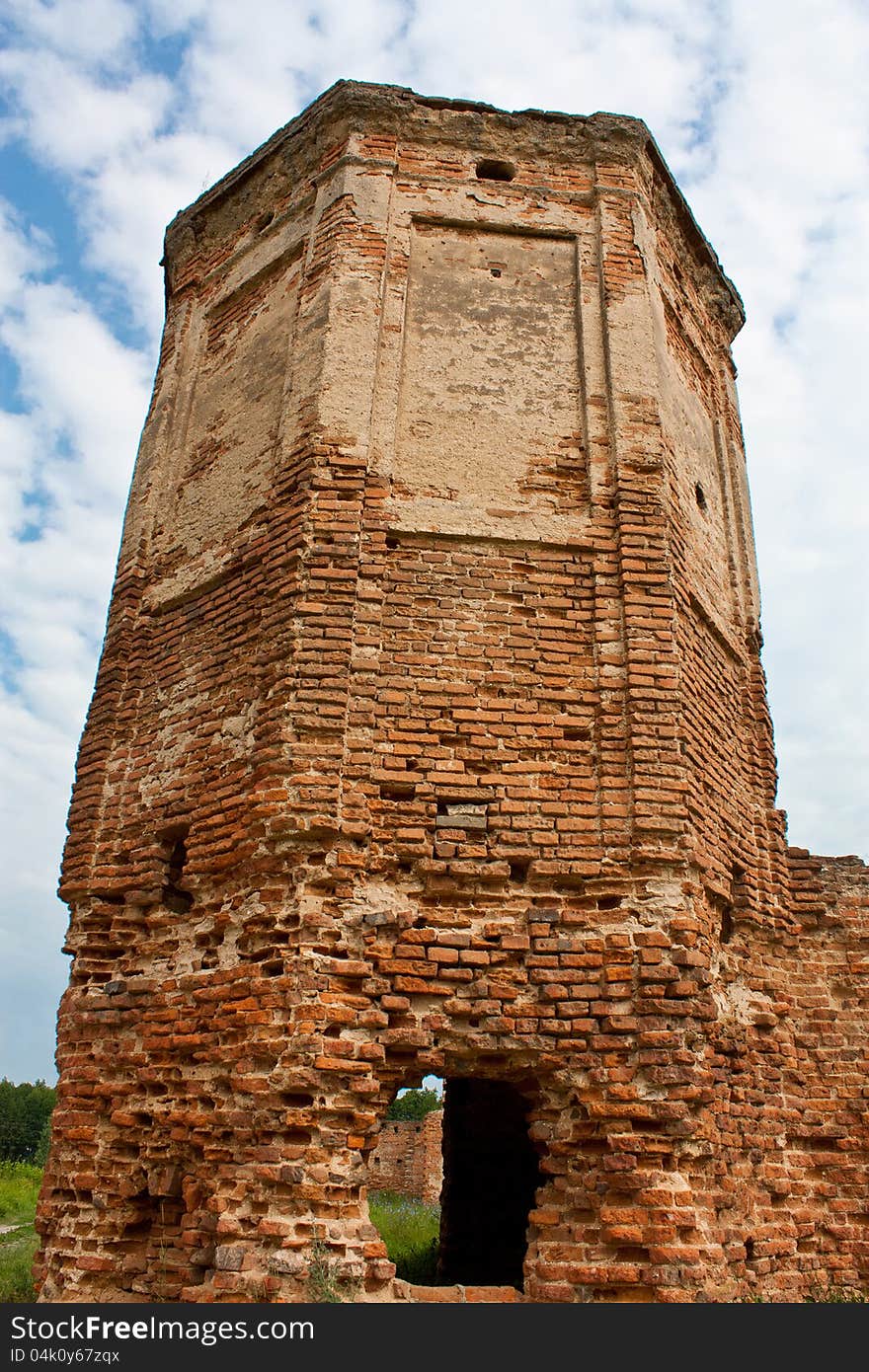 Ruins of the tower in Carthusian monasteries. Ruins of the tower in Carthusian monasteries