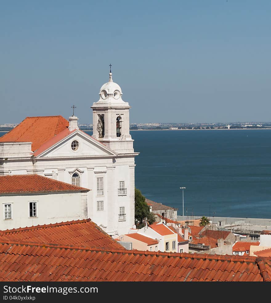 Church in Alfama district, Lisbon