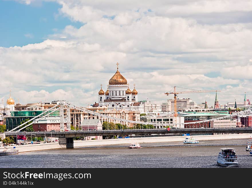 Moscow. View Of The Cathedral Of Christ The Savior