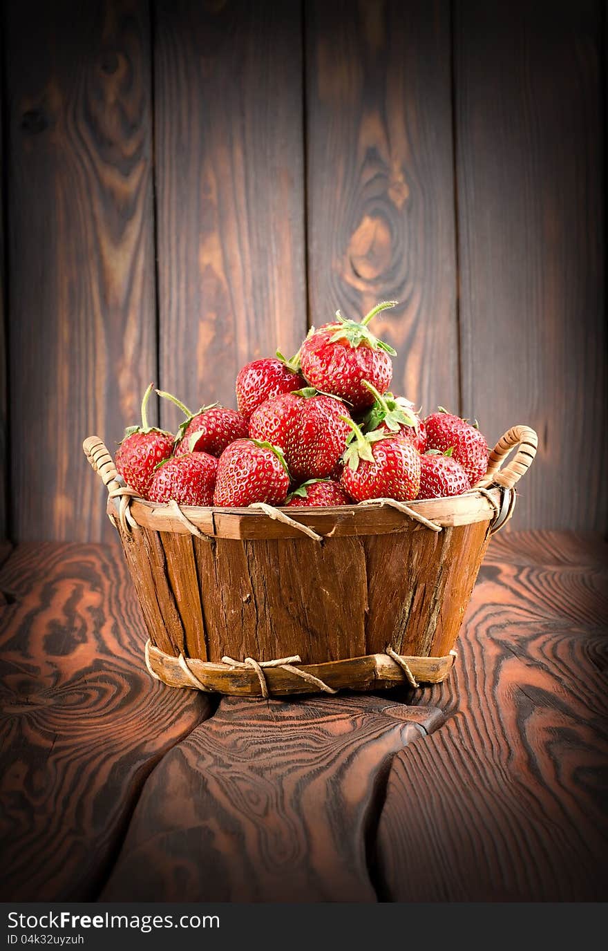 Strawberries in a basket