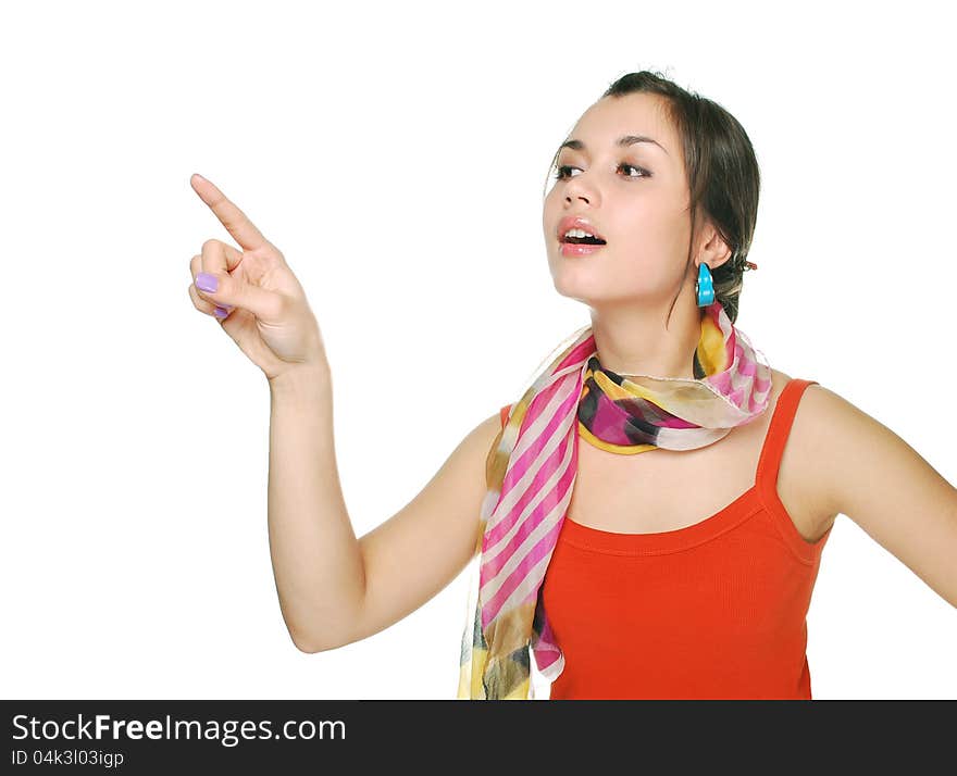 Two girls on white background