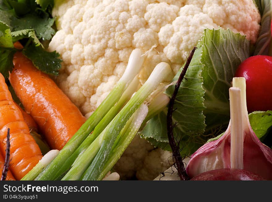 Raw Vegetables Background