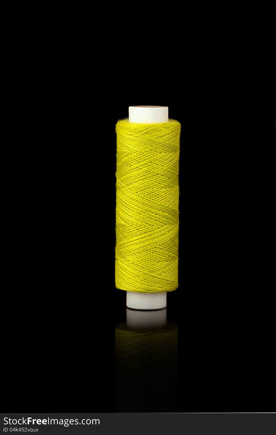 Yellow Spindle Of Yarn