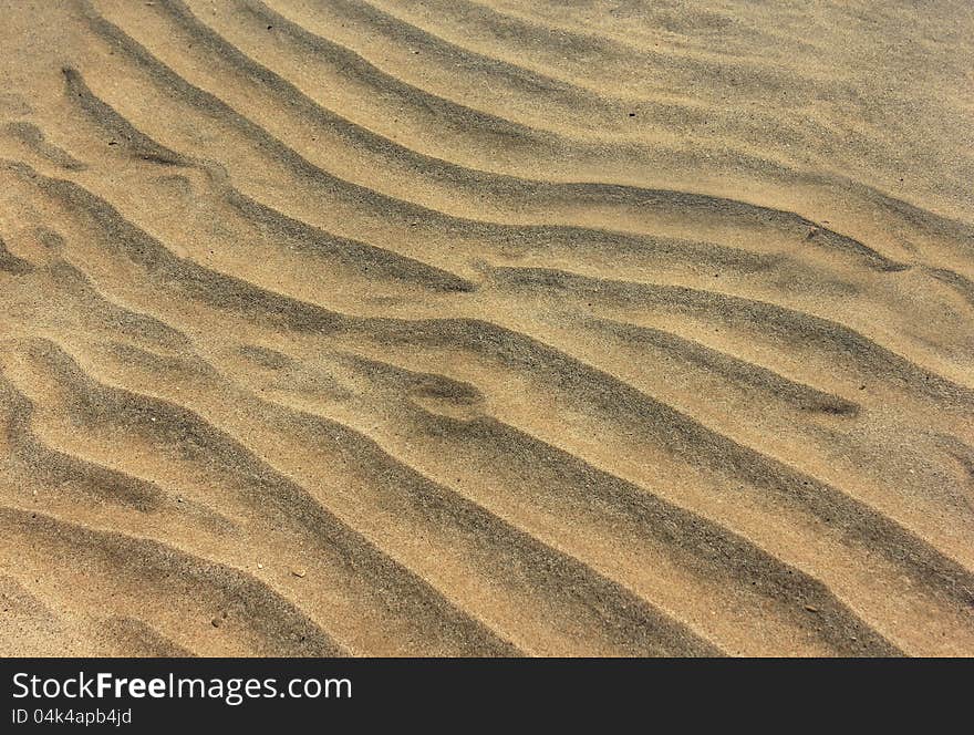 Sand waves on the sea floor