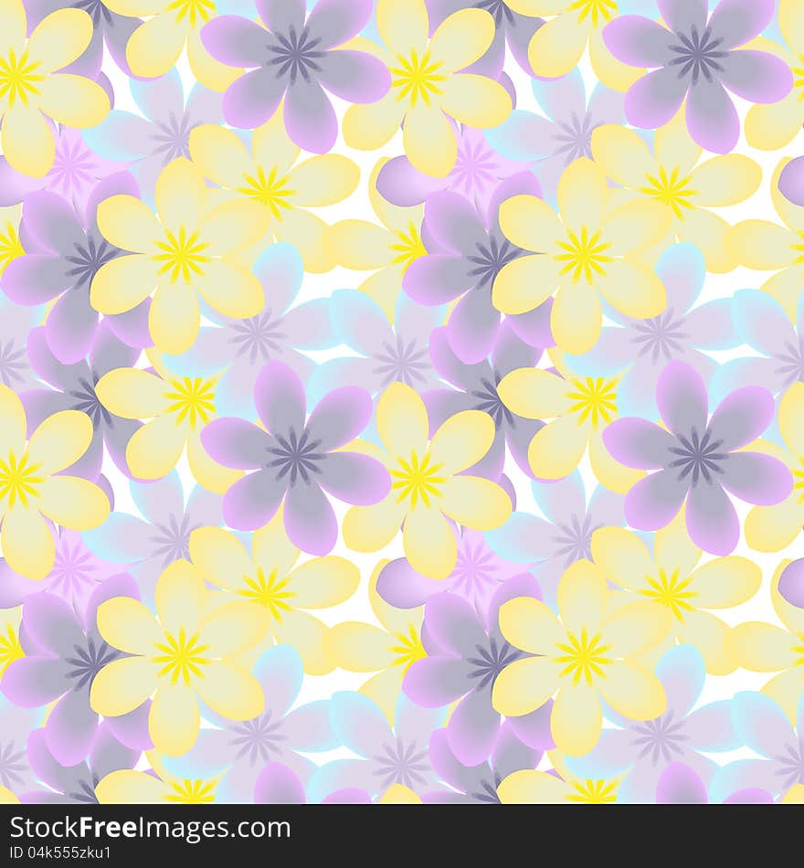 Floral background with yellow and violet flowers. Floral background with yellow and violet flowers