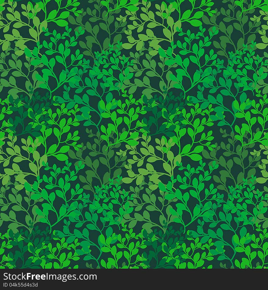 Fresh green seasonal foliage background