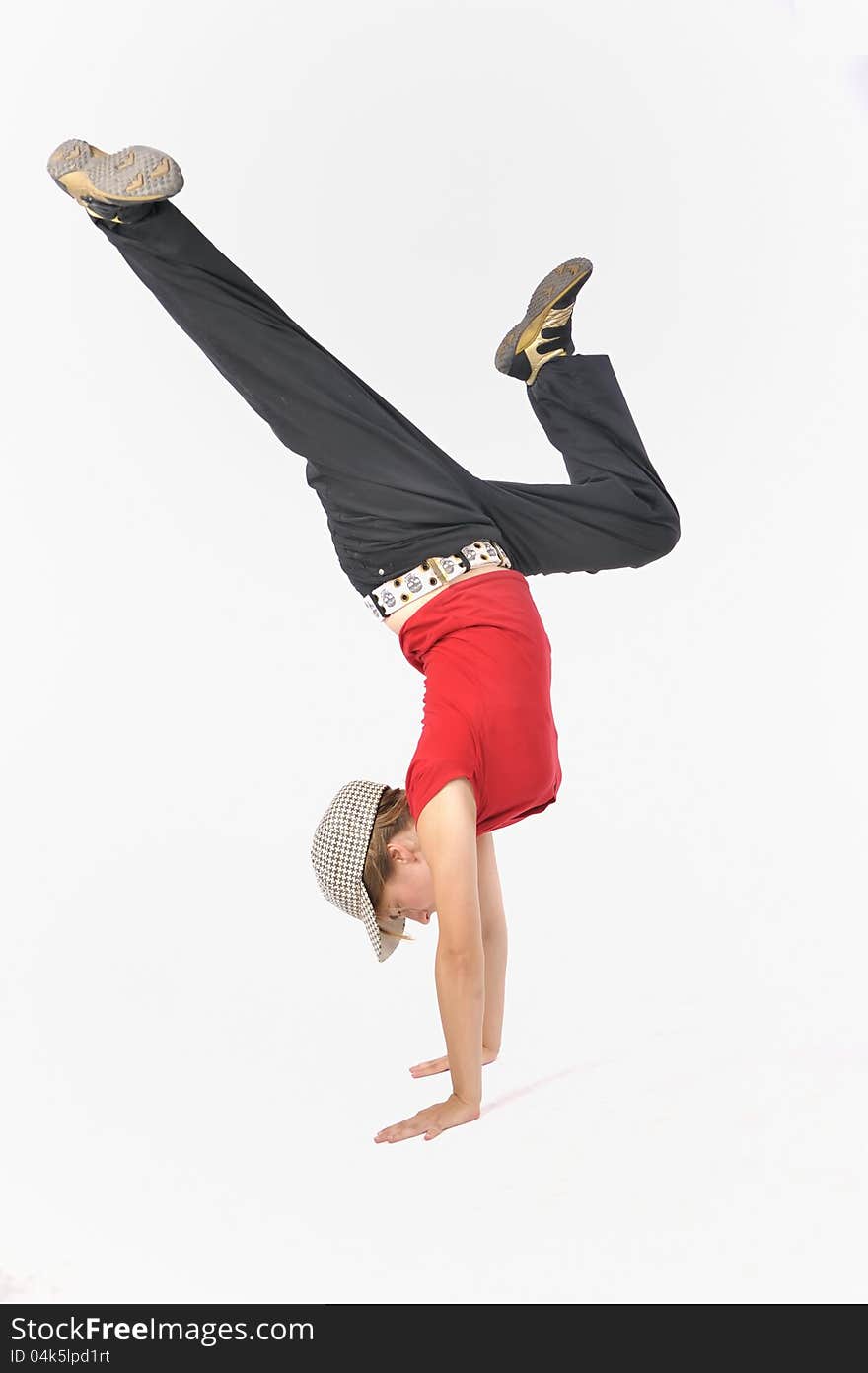 A dancer girl shoot in studio