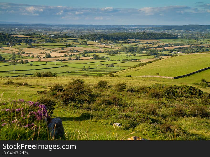 View from Crook Peak Somerset