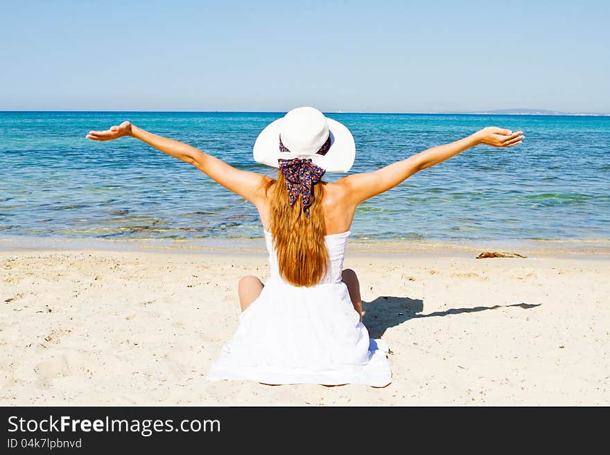 Young woman on the beach