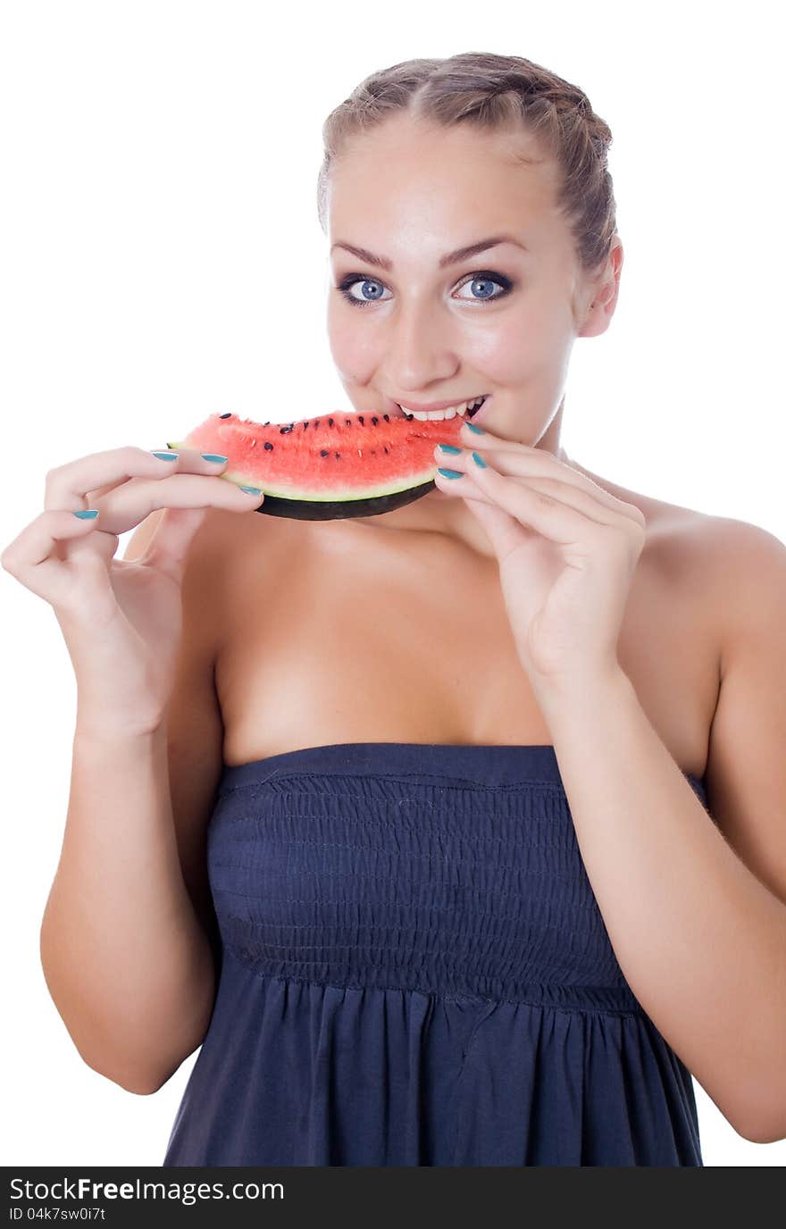 Girl with watermelon