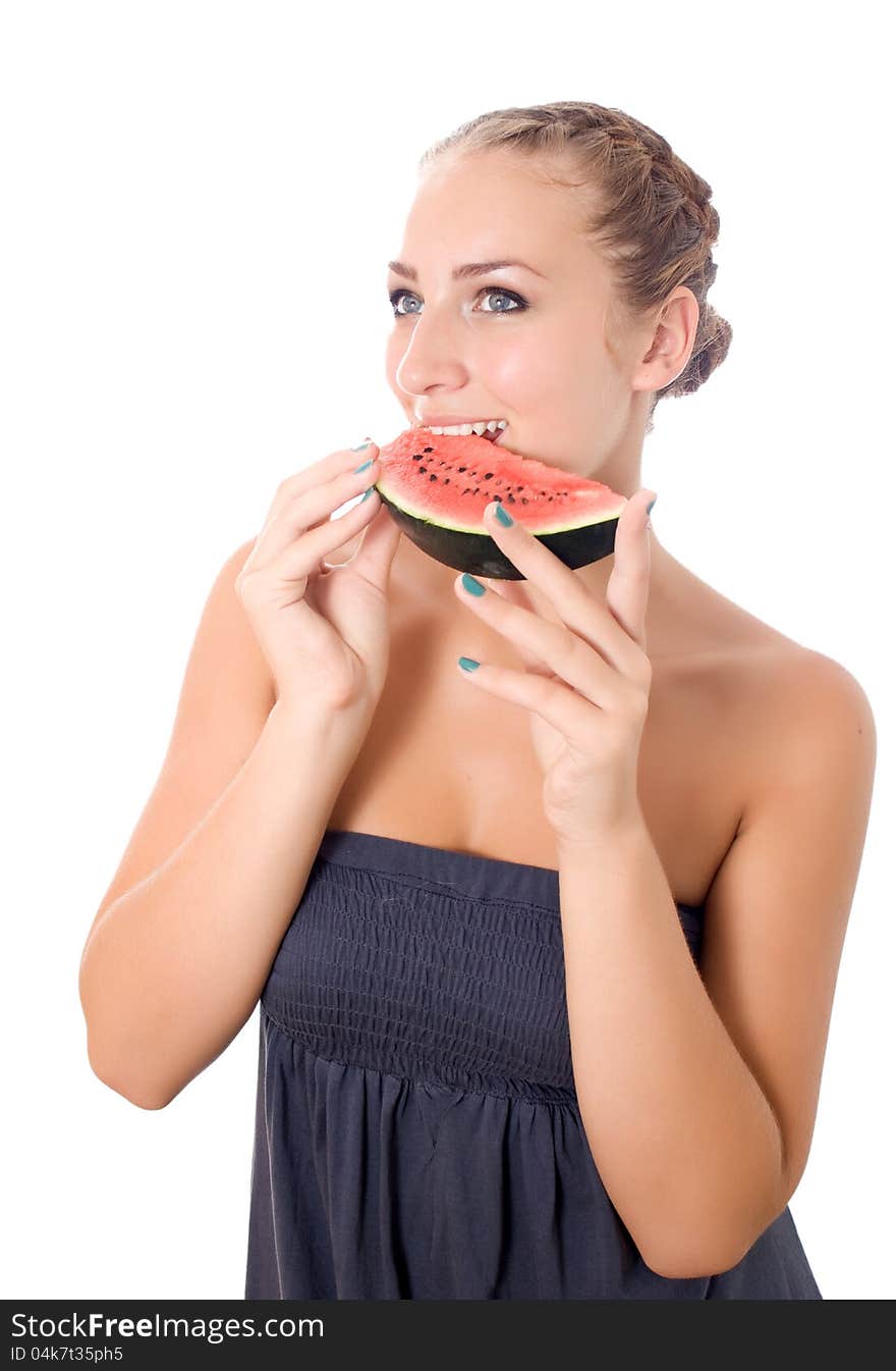 Girl with watermelon