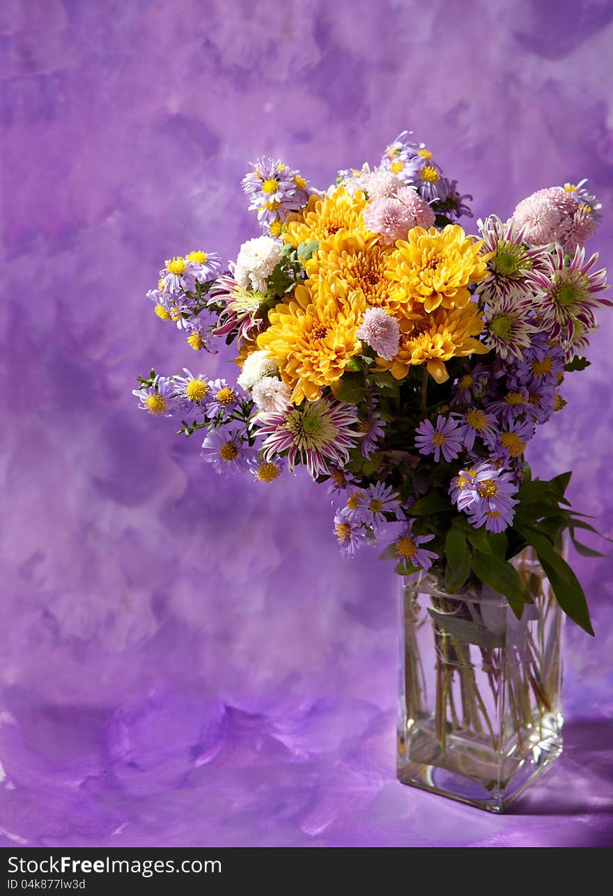 Colorful Chrysanthemums Bunch