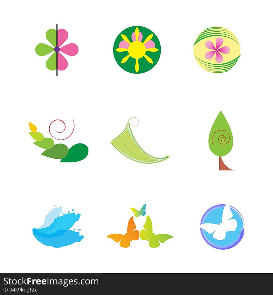 Nature set of icons/symbols. Nature set of icons/symbols