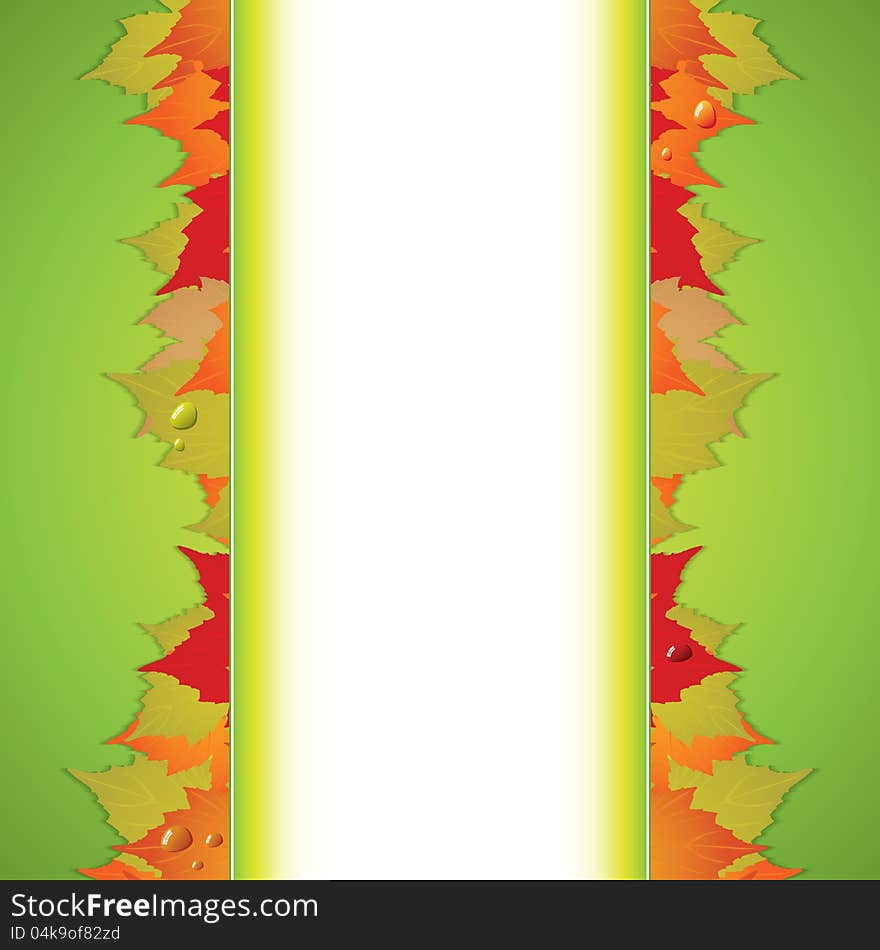 Autumnal  background.Beautiful seasonal vector