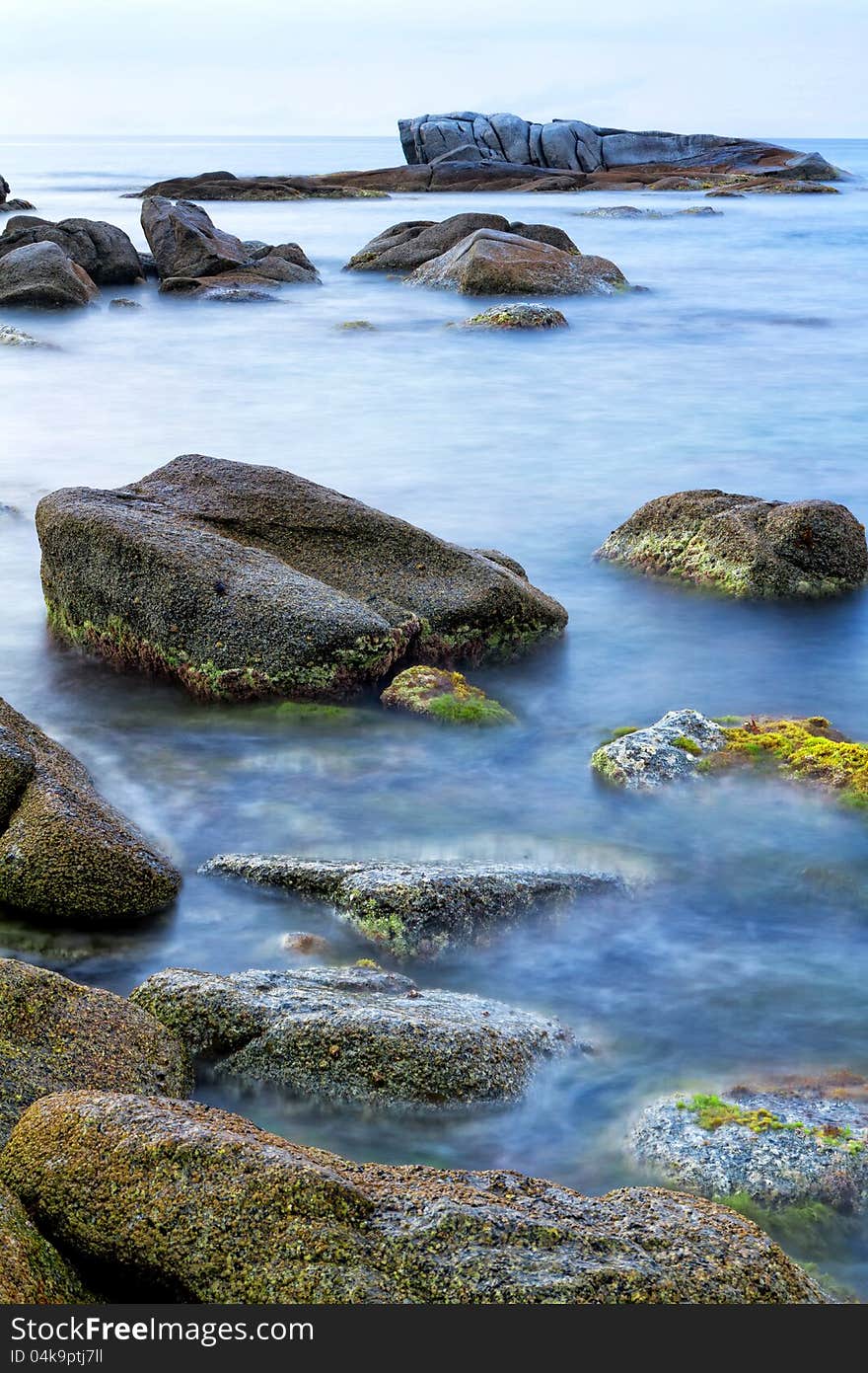 Detail of the Spanish coast at the morning(Costa Brava). Detail of the Spanish coast at the morning(Costa Brava)