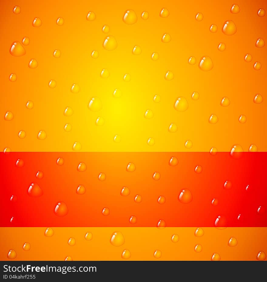 Vector illustration of drops and bubbles. It is on the background color.