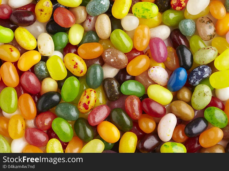 Colourful jelly beans close up