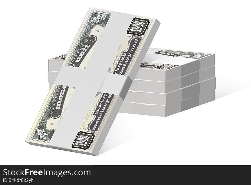 Vector illustration of the money on a white background. Vector illustration of the money on a white background