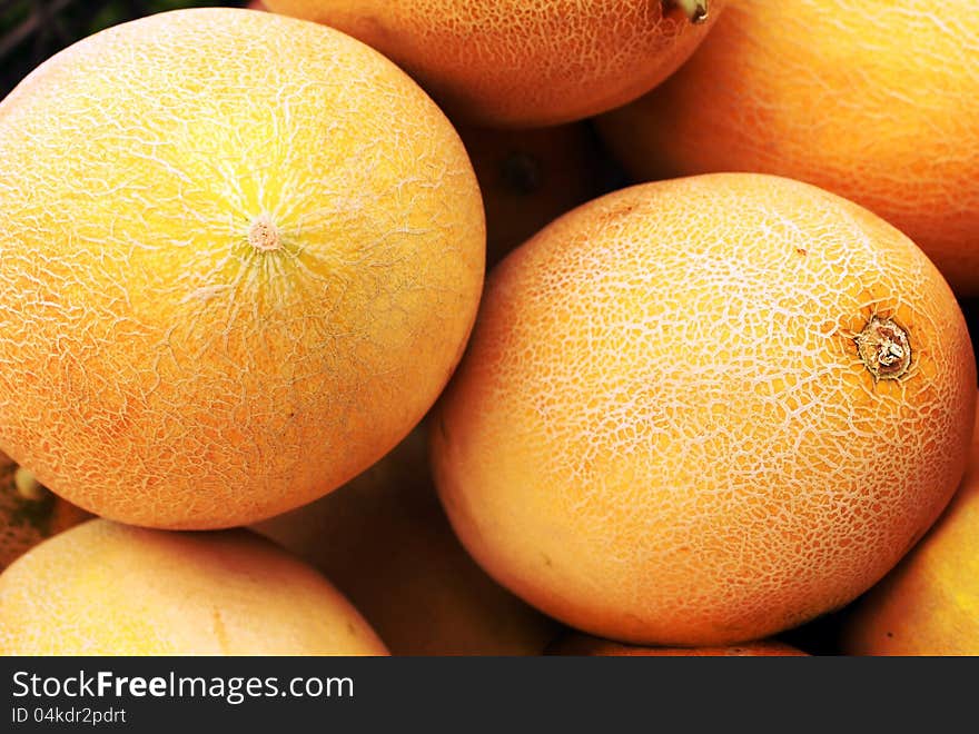 Yellow melon as an agricultural background