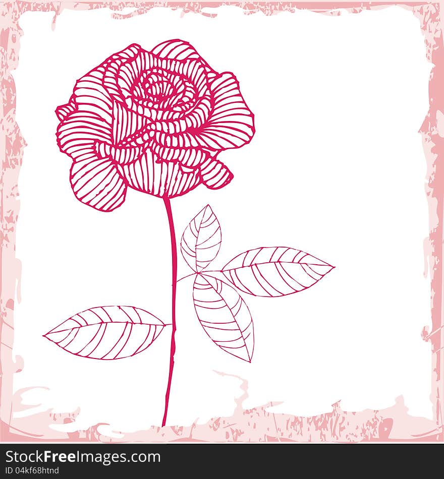 Pink Rose Card