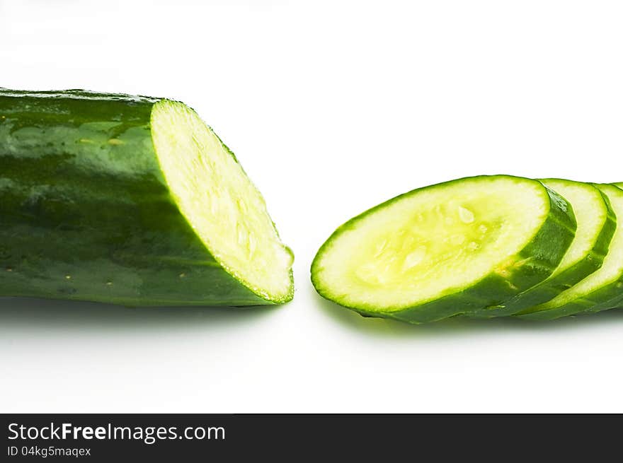 Sliced cucumber