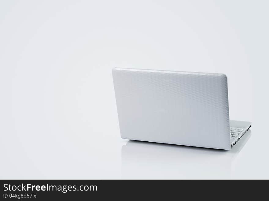 Laptop isolated on gray background with copy space. Laptop isolated on gray background with copy space