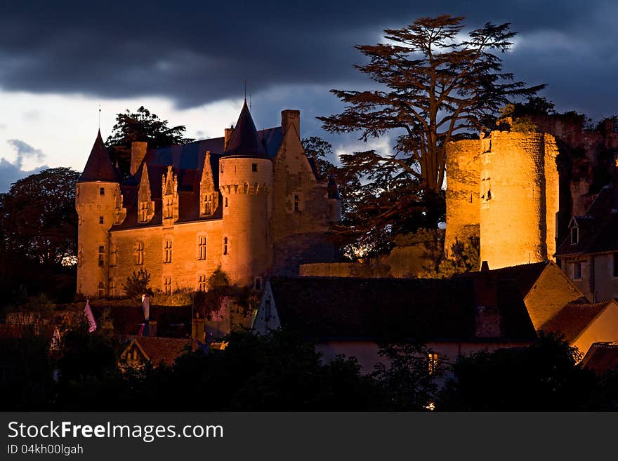 Nightshot of the castle of Montresor France