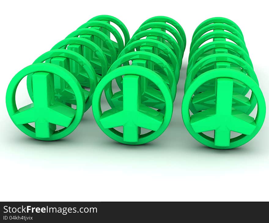 3D peace symbol