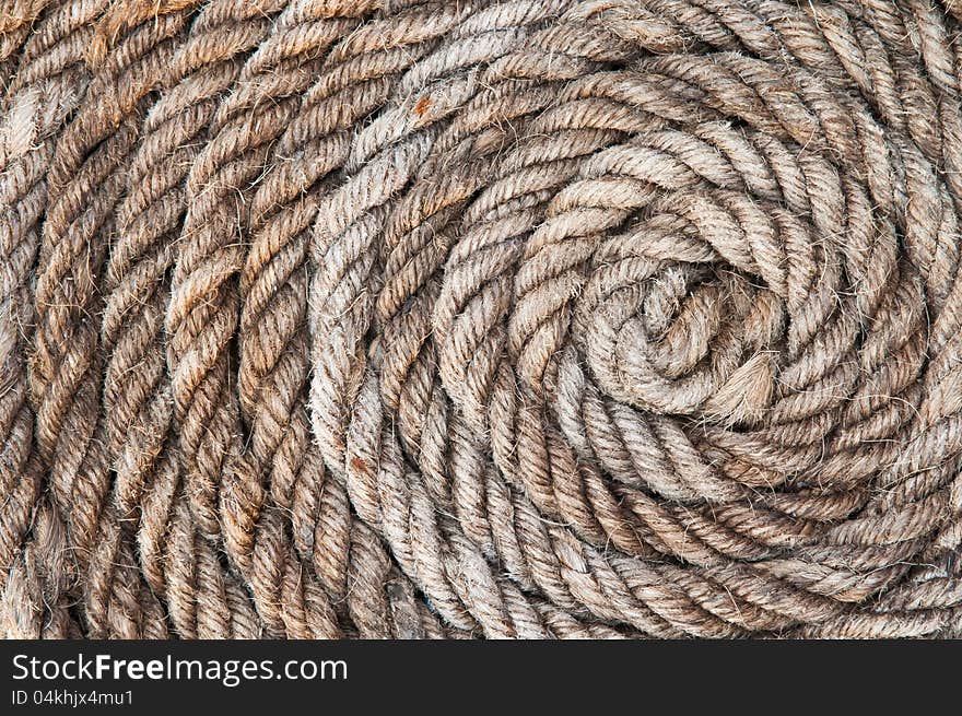 Old rope close up background