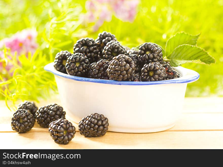 Fresh and tasty blackberries