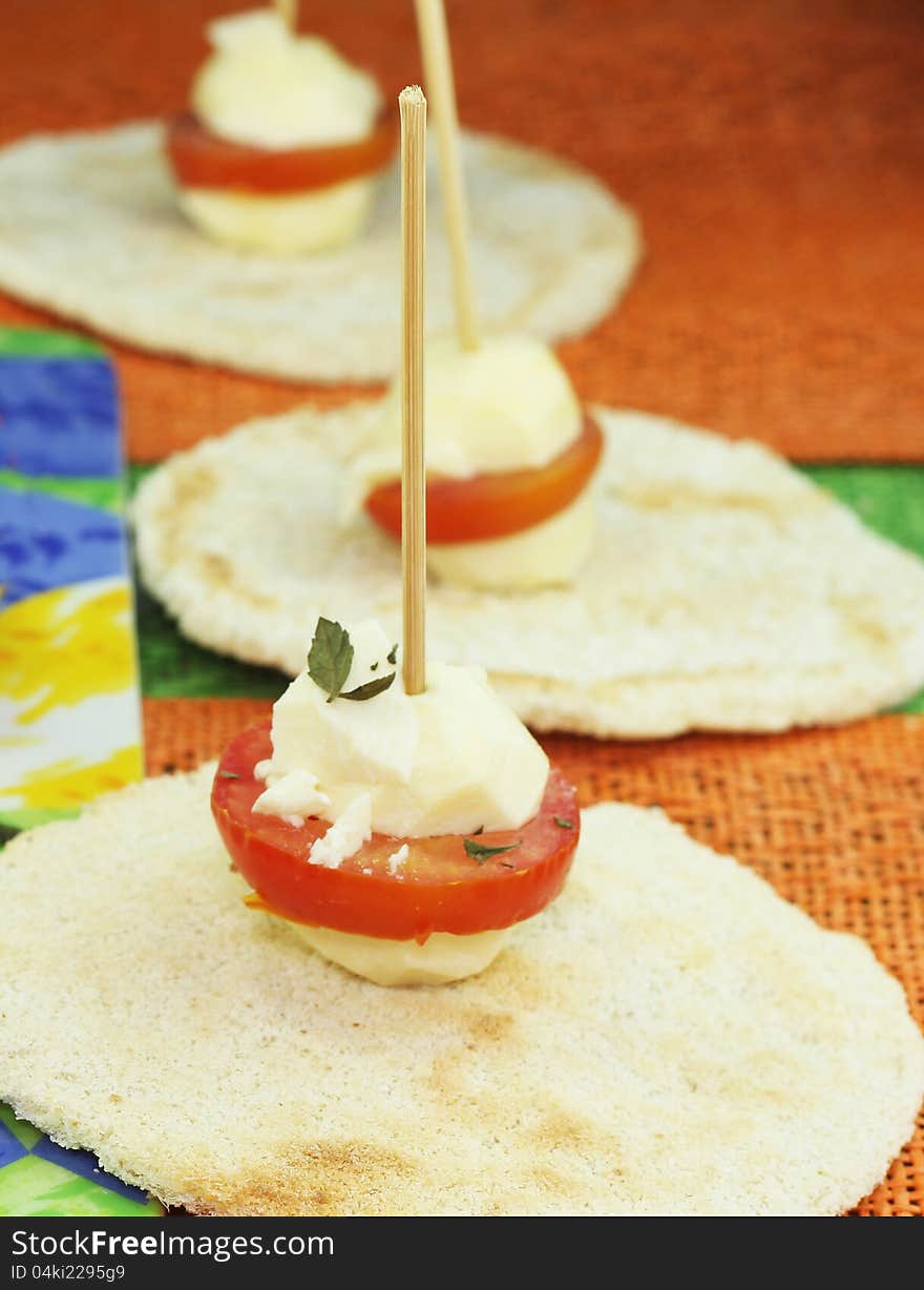 Goat Cheese Balls With Vegetables