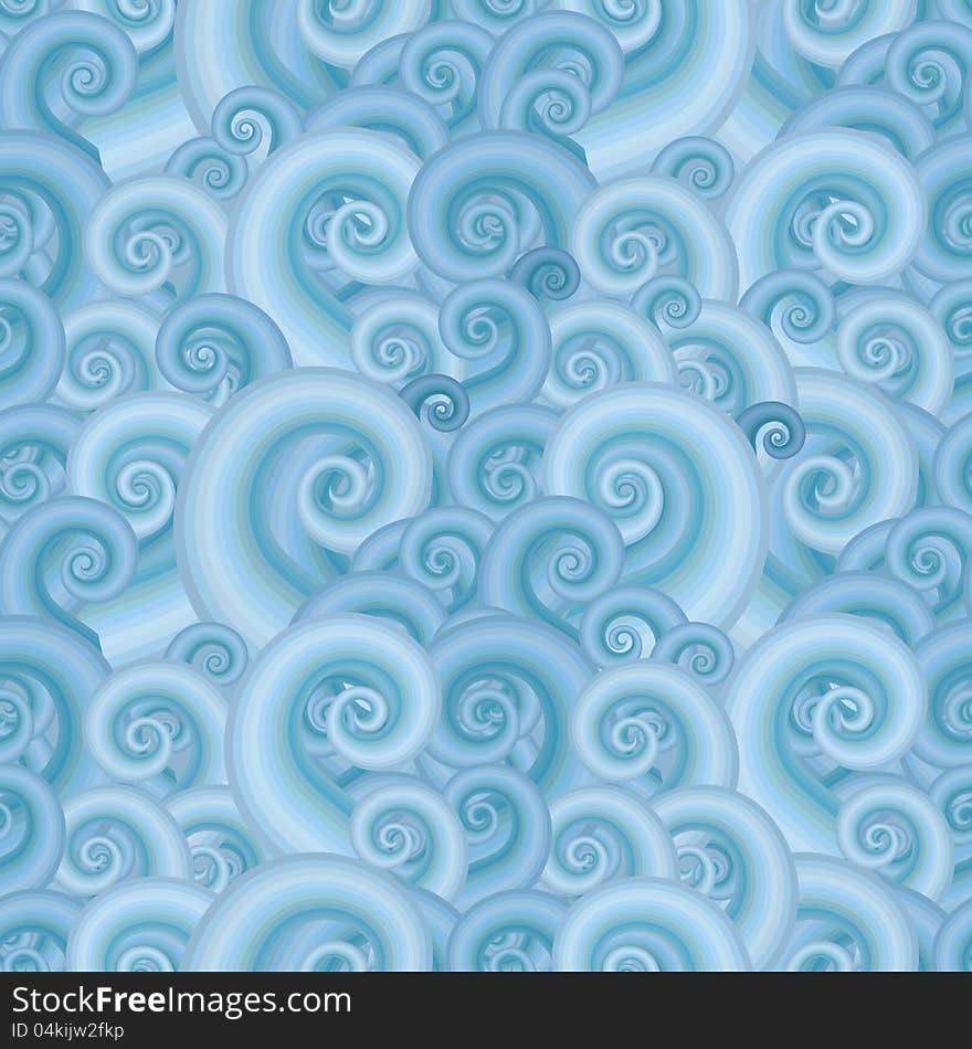 Sea wave seamless pattern vector illustration