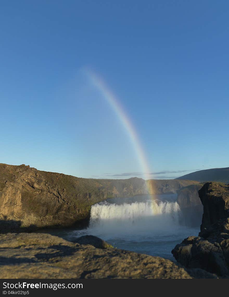 Picture of waterfall in iceland. Picture of waterfall in iceland