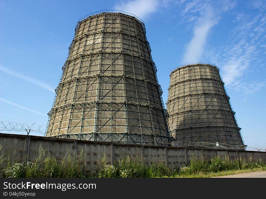 Two large cooling tower of TEP