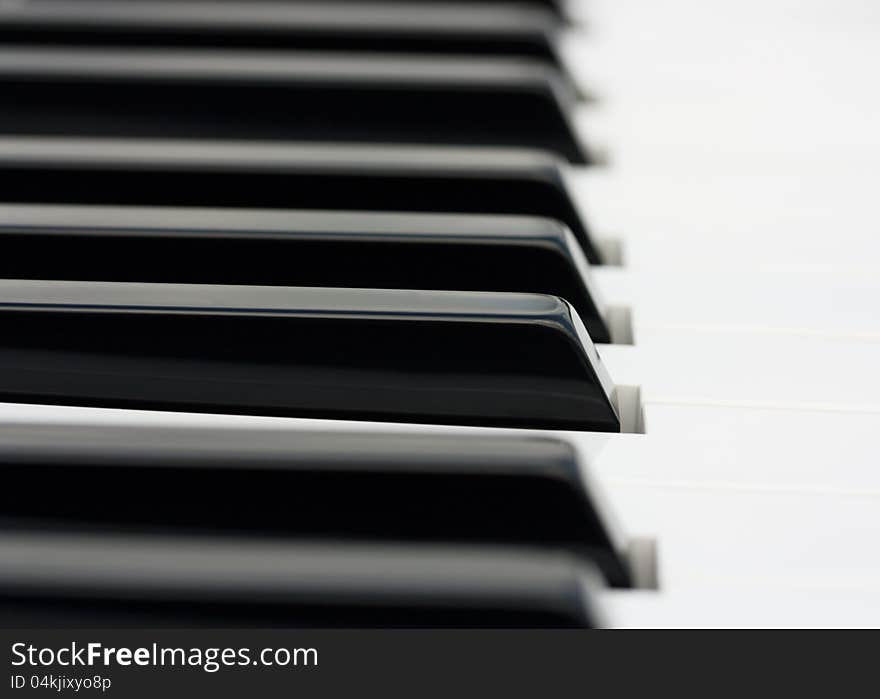 Close-up electronic piano keys. Close-up electronic piano keys