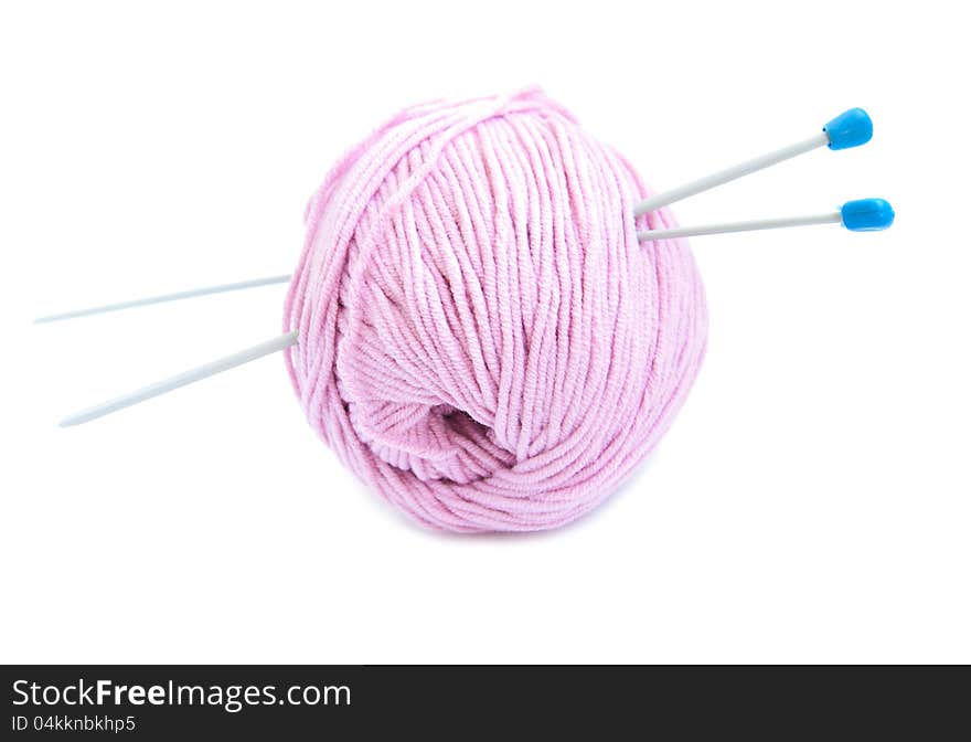 Yarn Bal With Needles