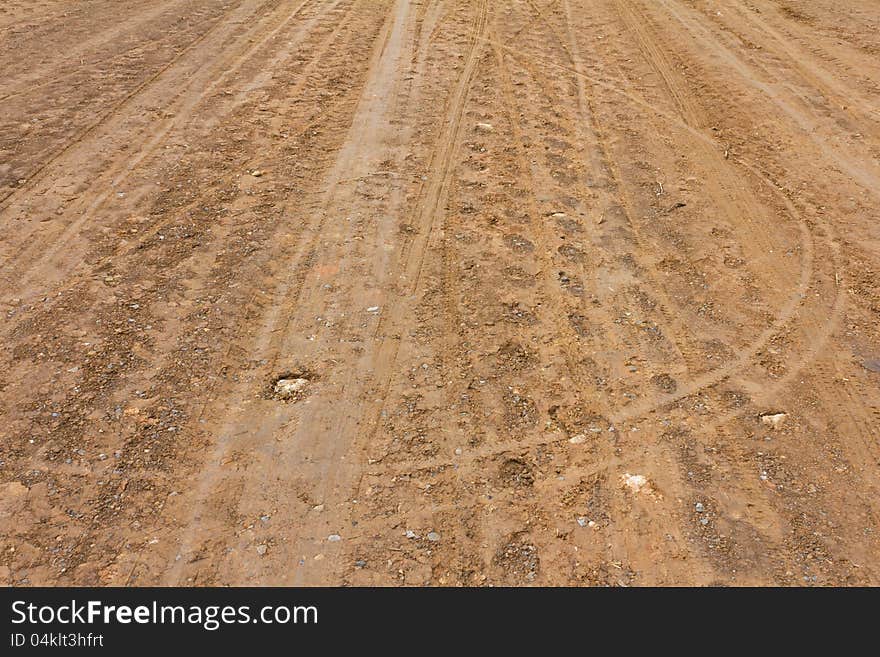 Surface Of Ground At The Road Wheels And Tracks.