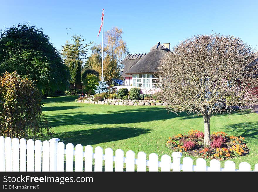 Danish summerhouse set in a beautiful garden