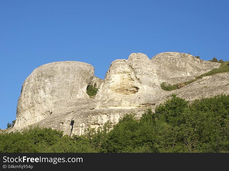 Mountain Crimea in Ukraine tops of the mountains against the sky