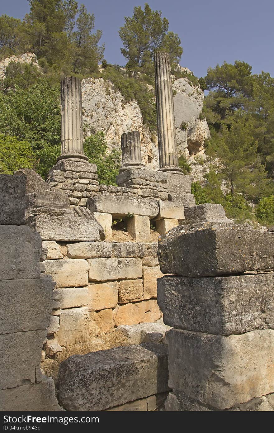 Glanum Near Of Saint-RÃ©my-de-Provence. France.