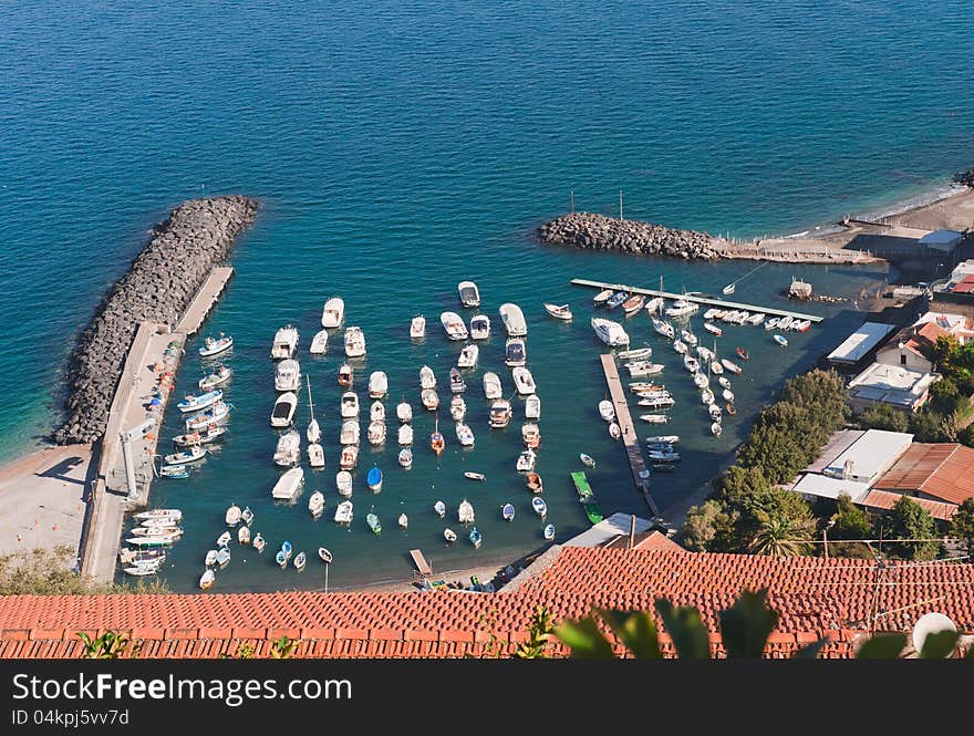 Landscape and harbor of Seiano in Sorrento. Landscape and harbor of Seiano in Sorrento