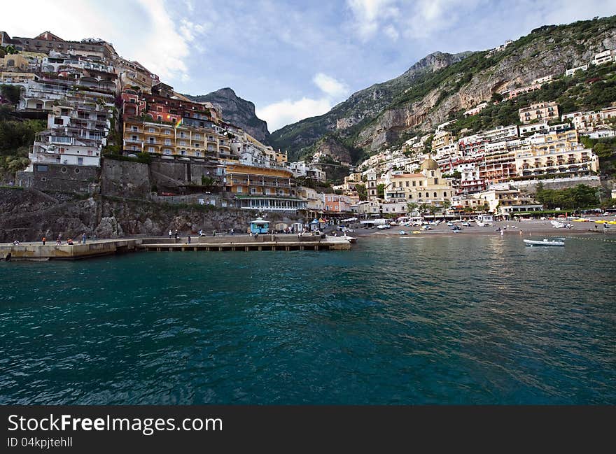 Views of Positano and the beach