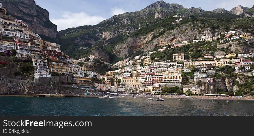 Views of Positano and the beach