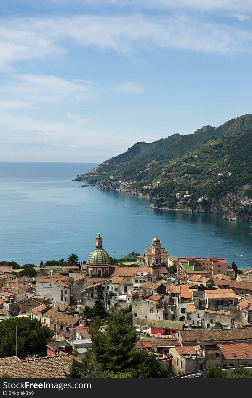 Landscape and the cathedral of vietri sul mare