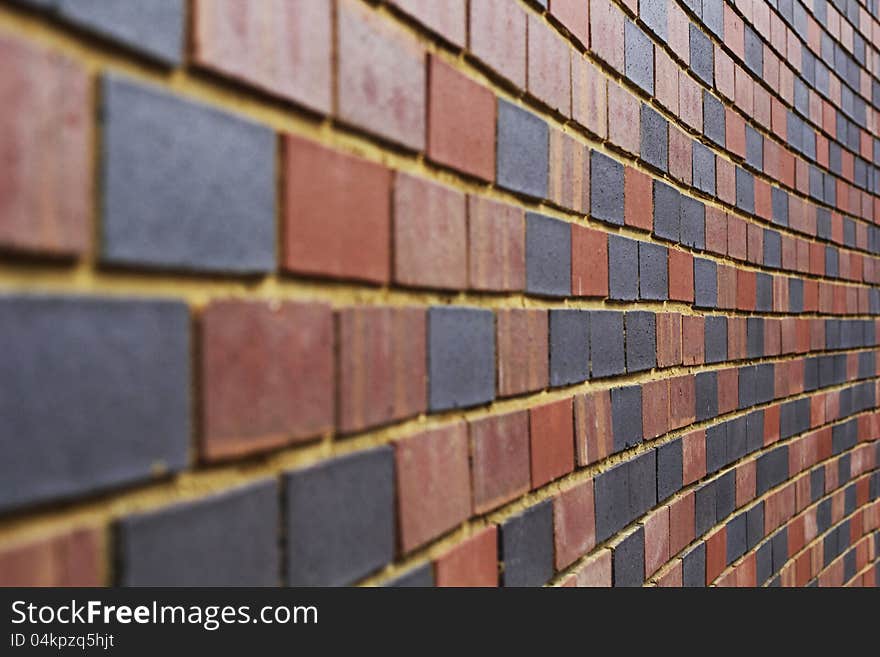 End Less Multi Colour Brick Wall of a new building