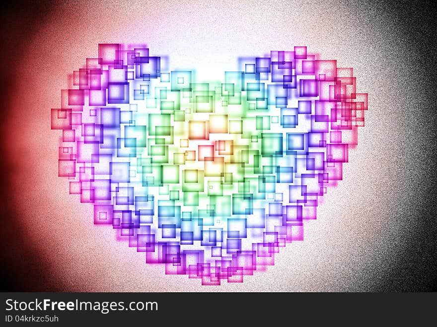 Heart Square Abstract