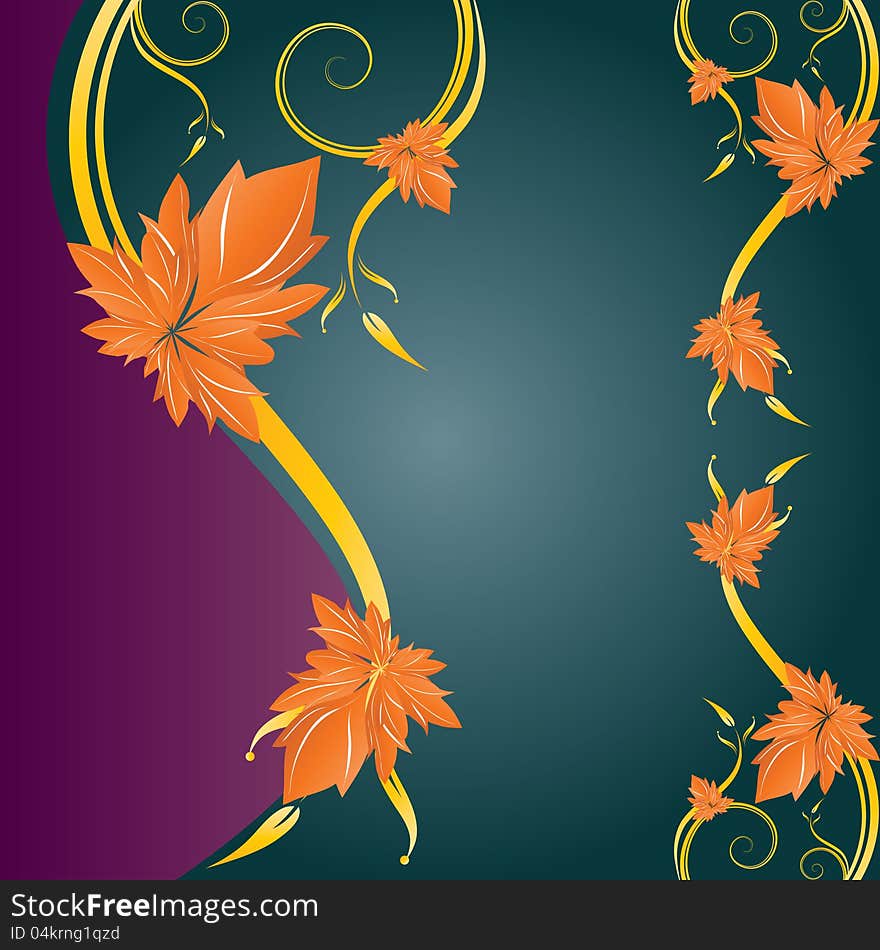 Abstract floral background with space for text. Abstract floral background with space for text