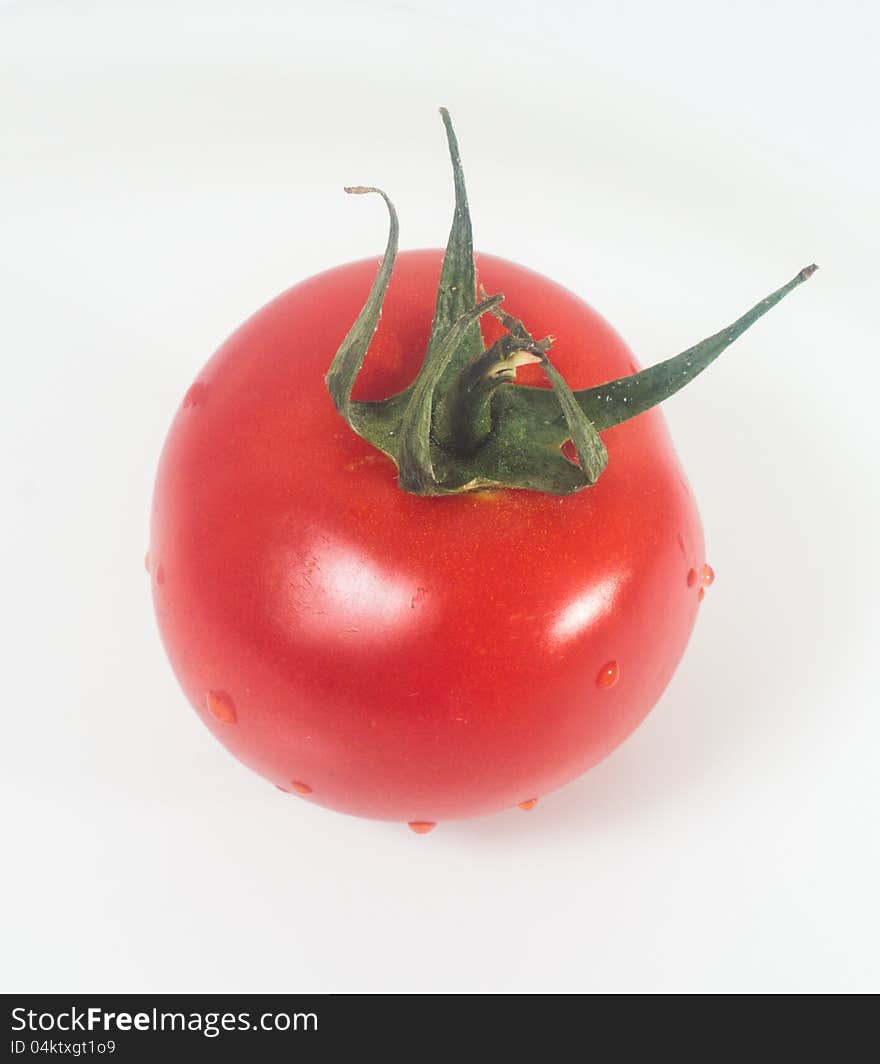 Fresh tomato, isolated on white background